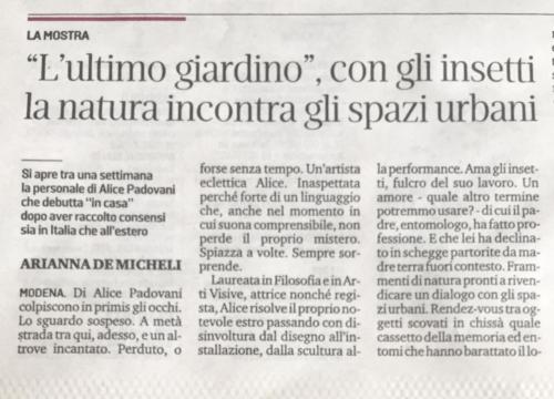 Gazzetta di Modena 15/10/2019